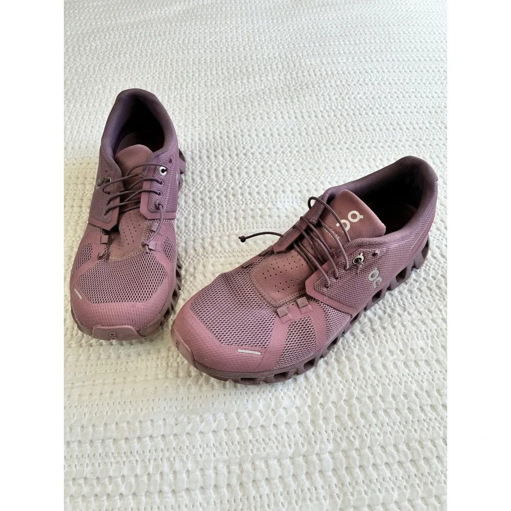 On Running Women's Cloud 5 Sneakers Fig/Quartz US 10 EU 42 Walking Active - Picture 2 of 16